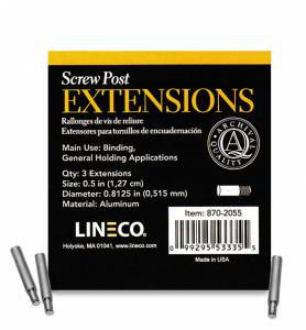 Lineco Screw Post Extensions 3 Pack 0.50"