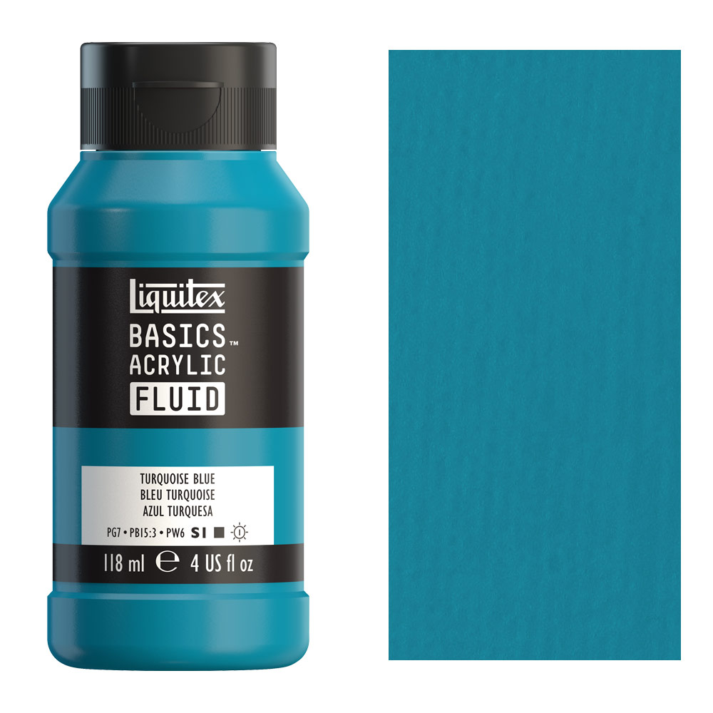 Liquitex Basics Acrylic Fluid 118ml Turquoise Blue