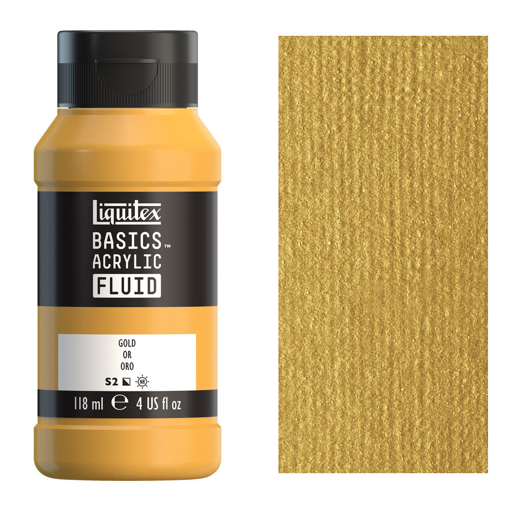 Liquitex Basics Acrylic Fluid 118ml Gold