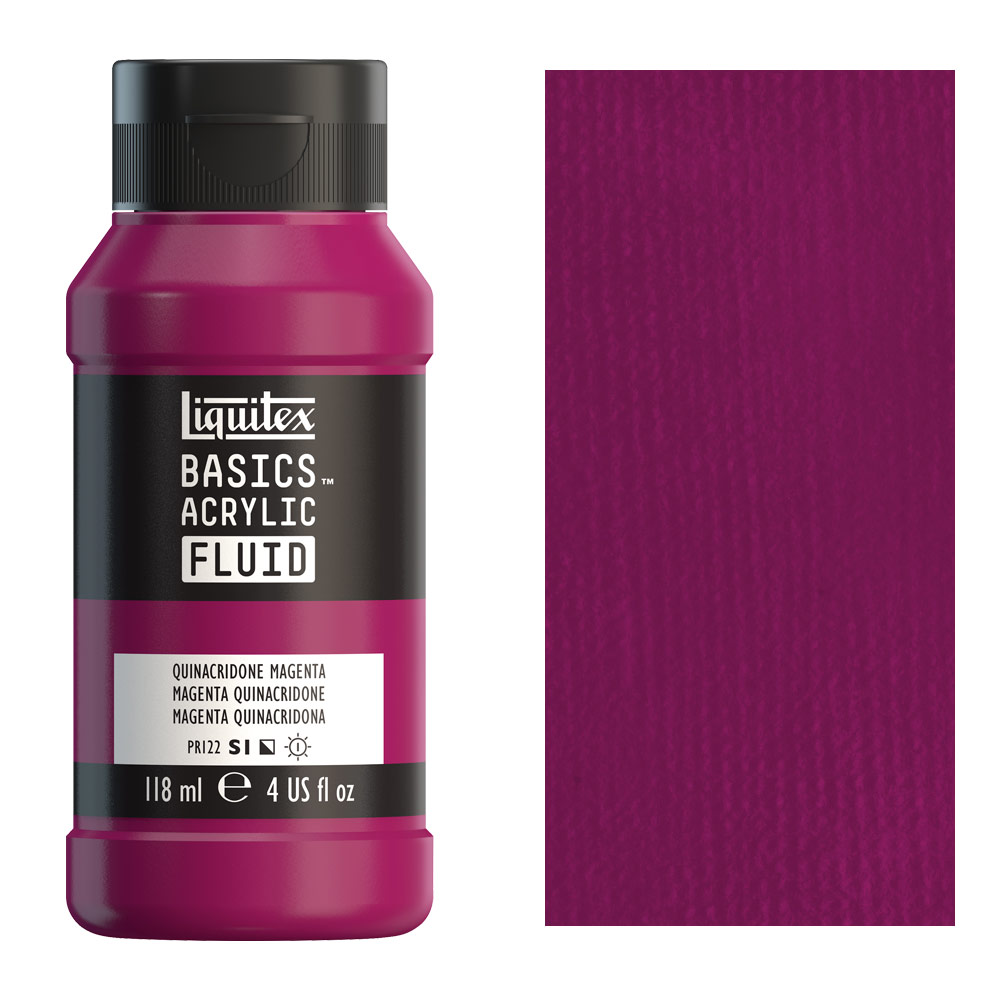 Liquitex Basics Acrylic Fluid 118ml Quinacridone Magenta