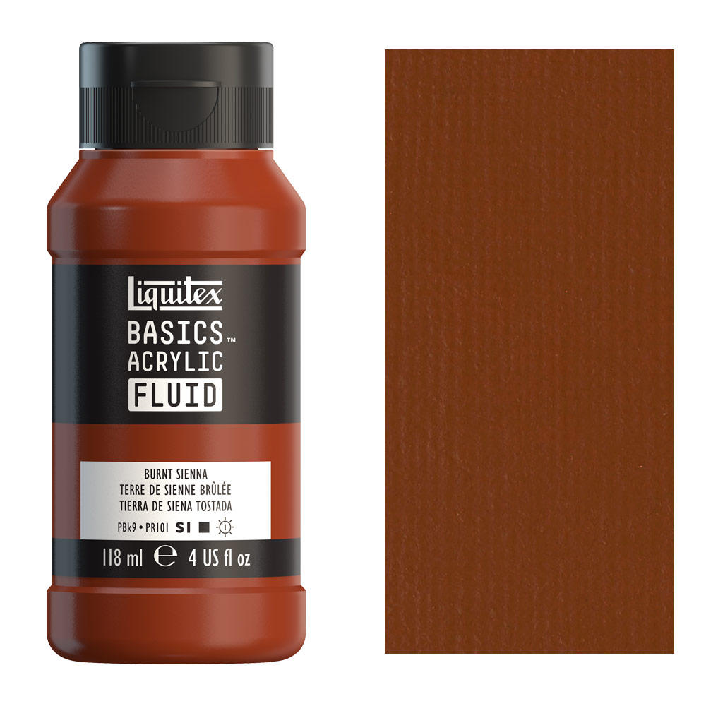 Liquitex Basics Acrylic Fluid 118ml Burnt Sienna