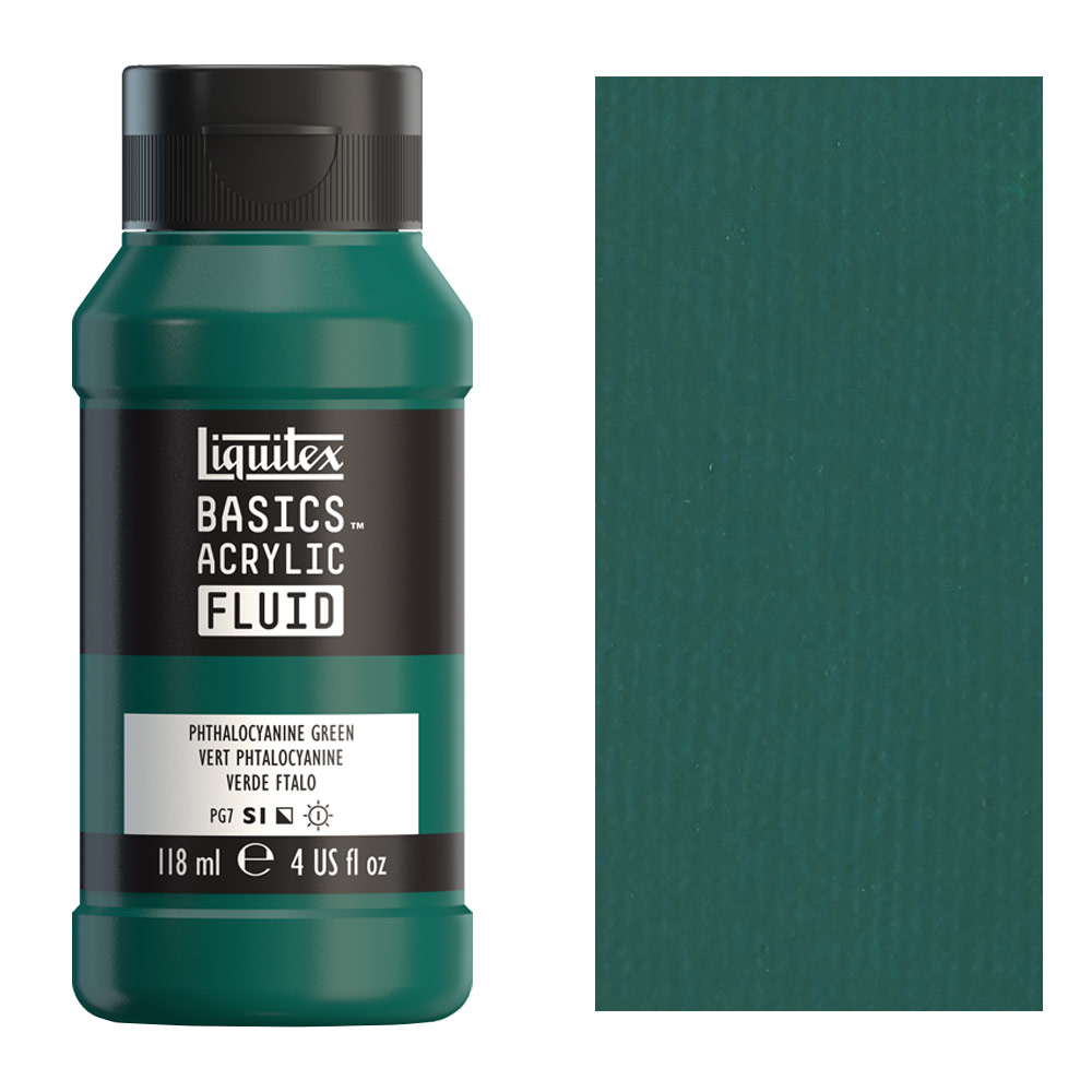 Liquitex Basics Acrylic Fluid 118ml Phthalocyanine Green