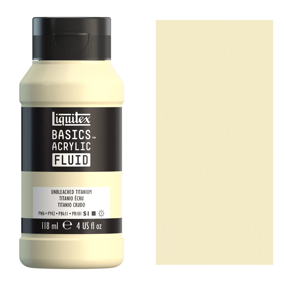 Liquitex Basics Acrylic Fluid 118ml Unbleached Titanium
