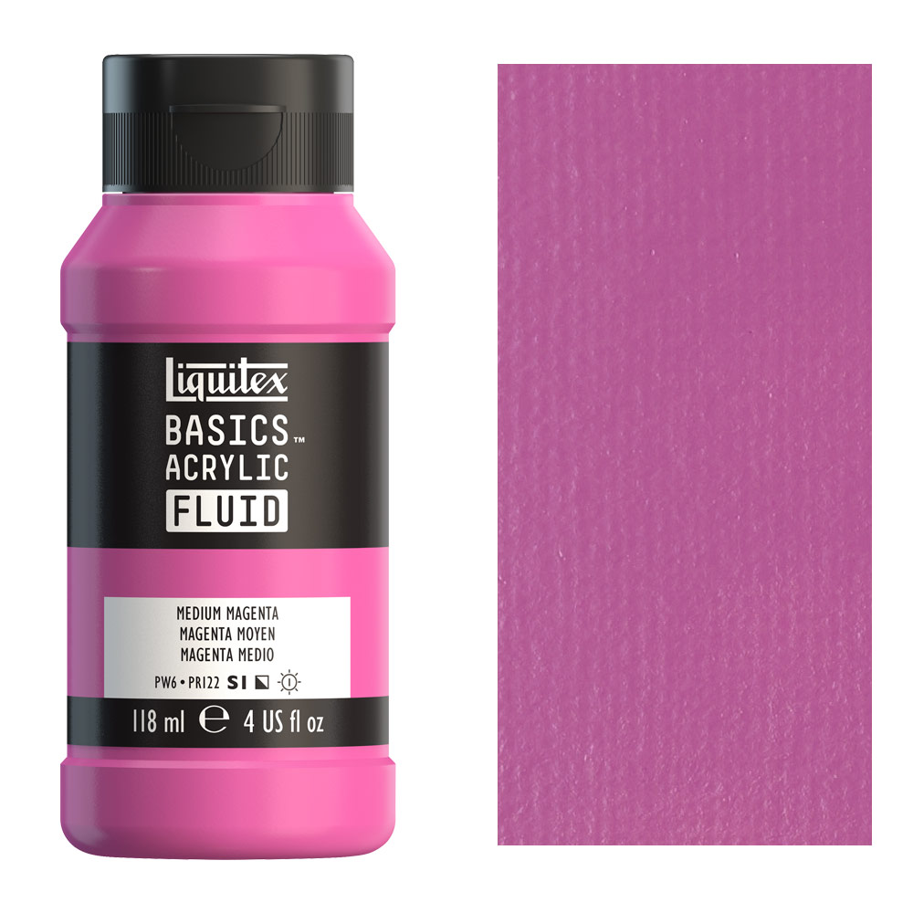 Liquitex Basics Acrylic Fluid 118ml Medium Magenta