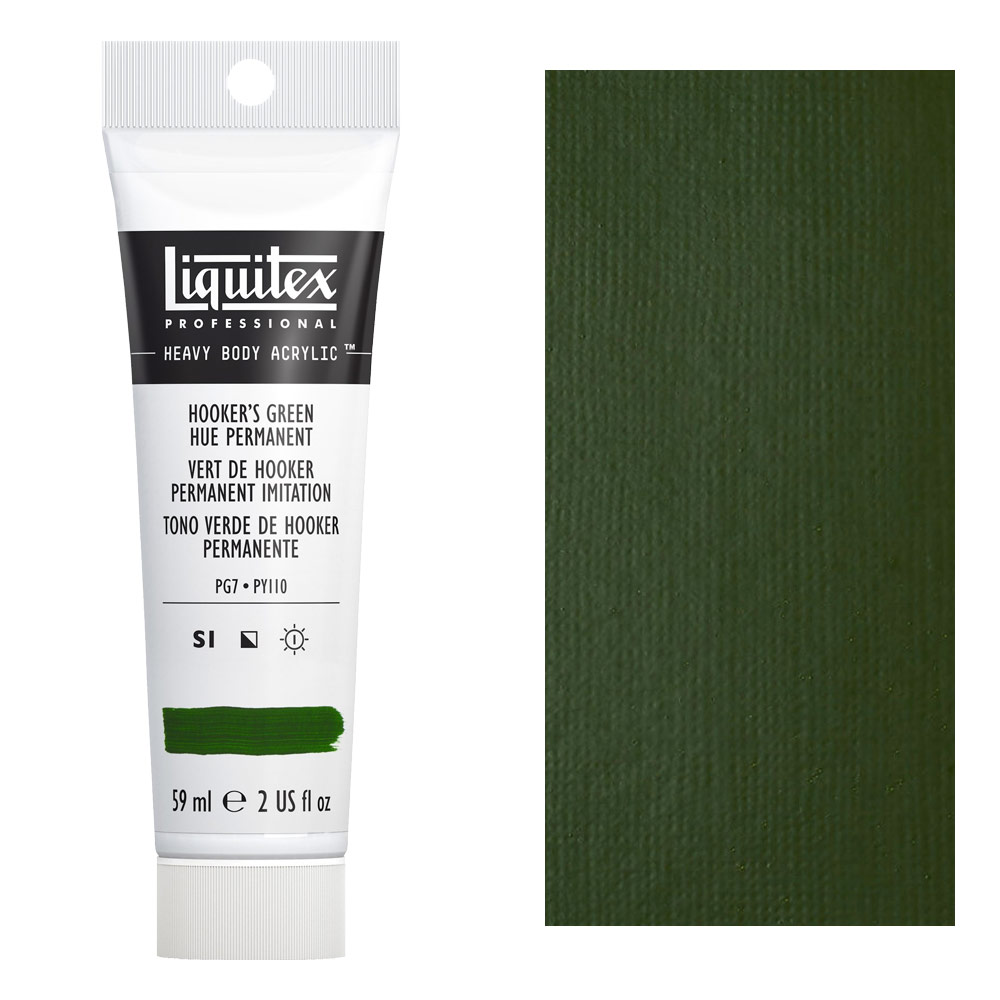 Liquitex Professional Heavy Body Acrylic 2oz Hooker's Green Hue Permanent