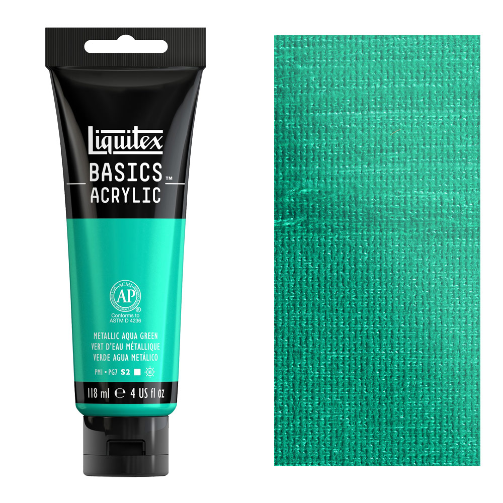Liquitex Basics Acrylic 118ml Metallic Aqua Green