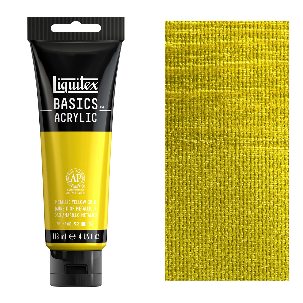 Liquitex Basics Acrylic 118ml Metallic Yellow Gold