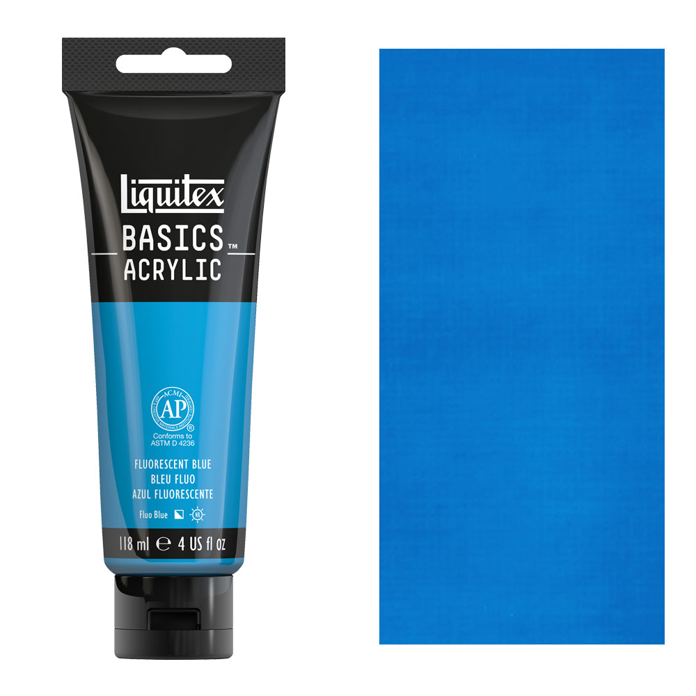 Liquitex Basics Acrylic 118ml Fluorescent Blue