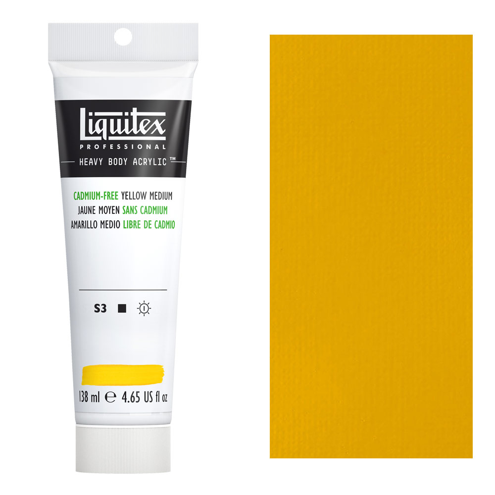 Liquitex Professional Heavy Body Acrylic 4.65oz Cadmium-Free Yellow Medium