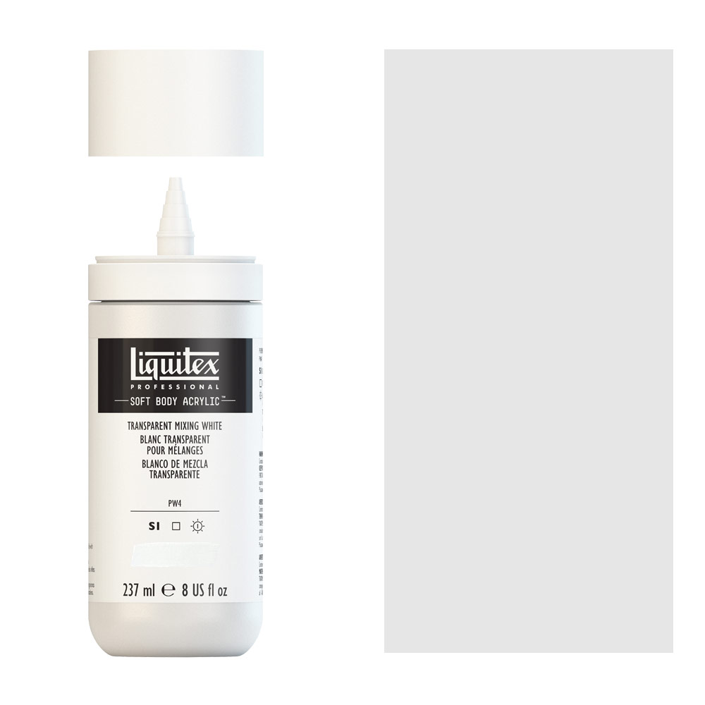 Liquitex Professional Soft Body Acrylic 8oz Transparent Mixing White