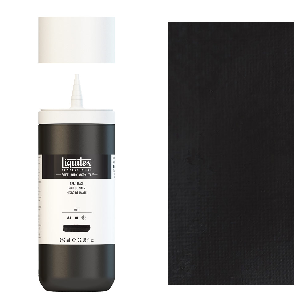 Liquitex Professional Soft Body Acrylic 32oz - Mars Black