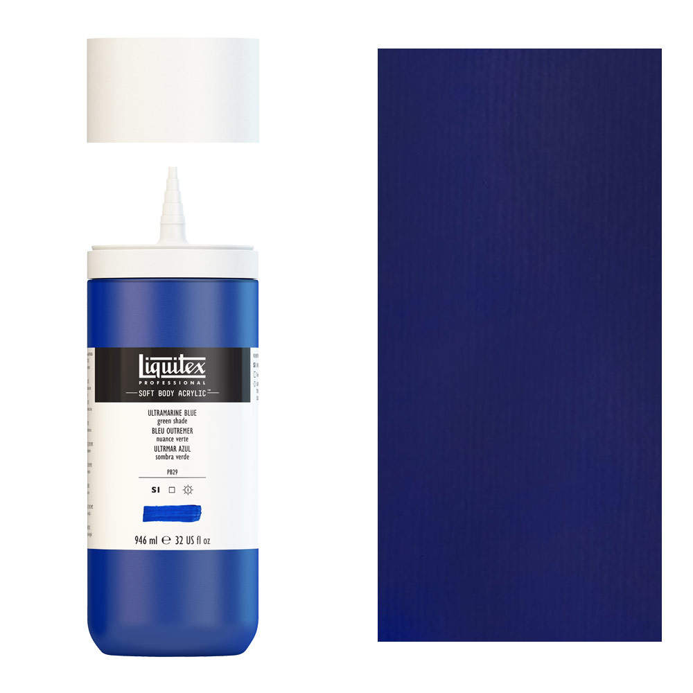 Liquitex Professional Soft Body Acrylic 32oz Ultramarine Blue (Green Shade)