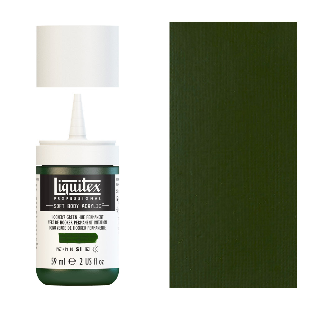 Liquitex Professional Soft Body Acrylic 2oz - Hooker's Green Hue Permanent