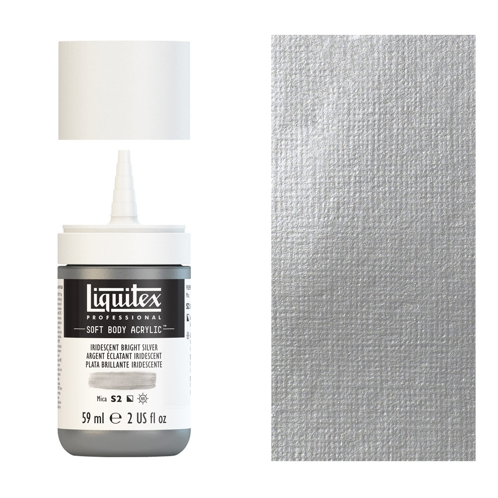 Liquitex Professional Soft Body Acrylic 2oz - Iridescent Bright Silver
