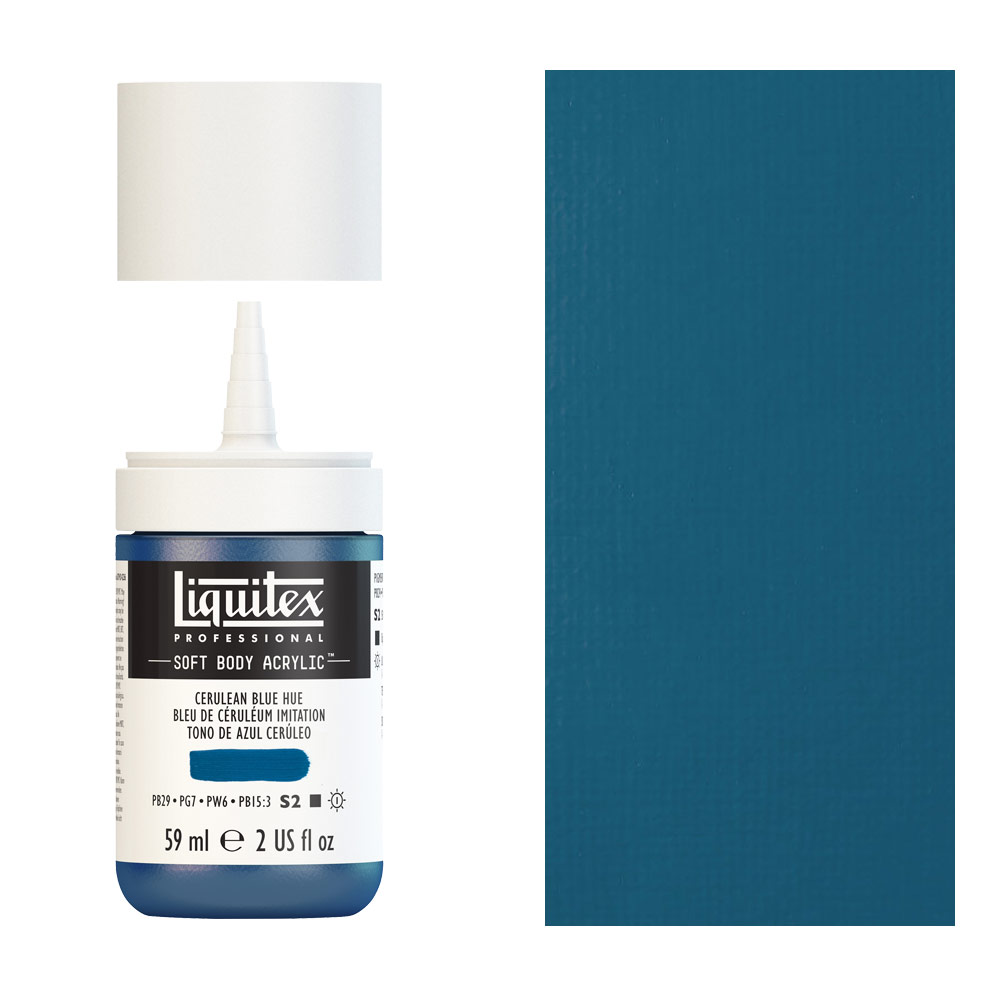 Liquitex Professional Soft Body Acrylic 2oz - Cerulean Blue Hue