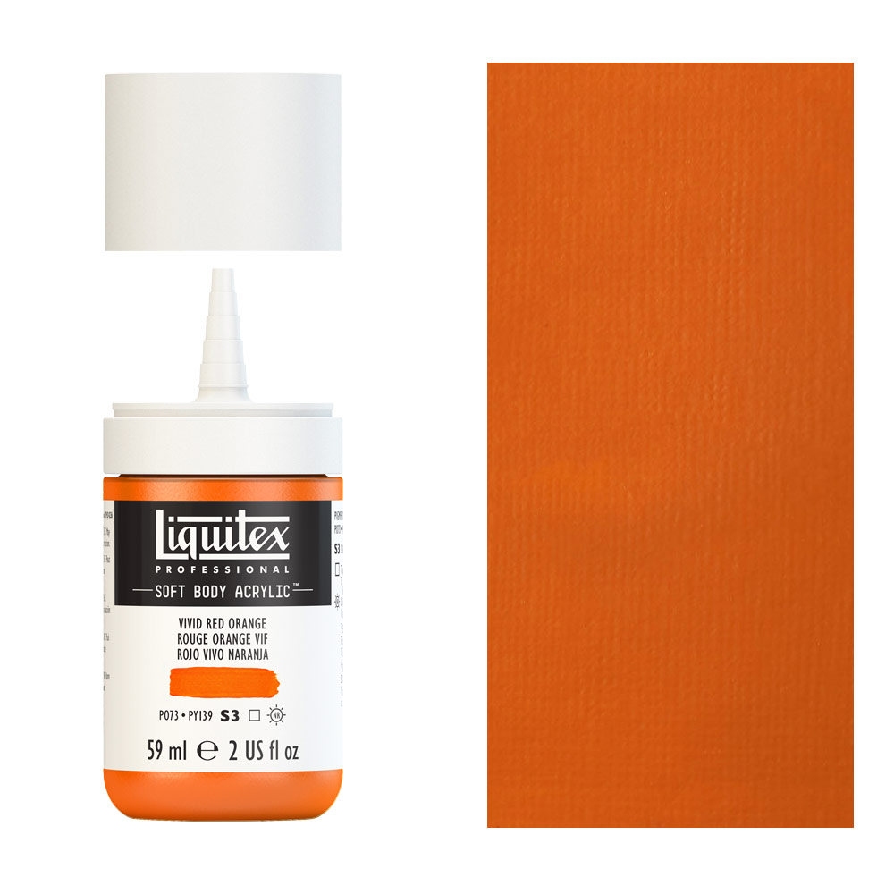 Liquitex Professional Soft Body Acrylic 2oz - Vivid Red Orange