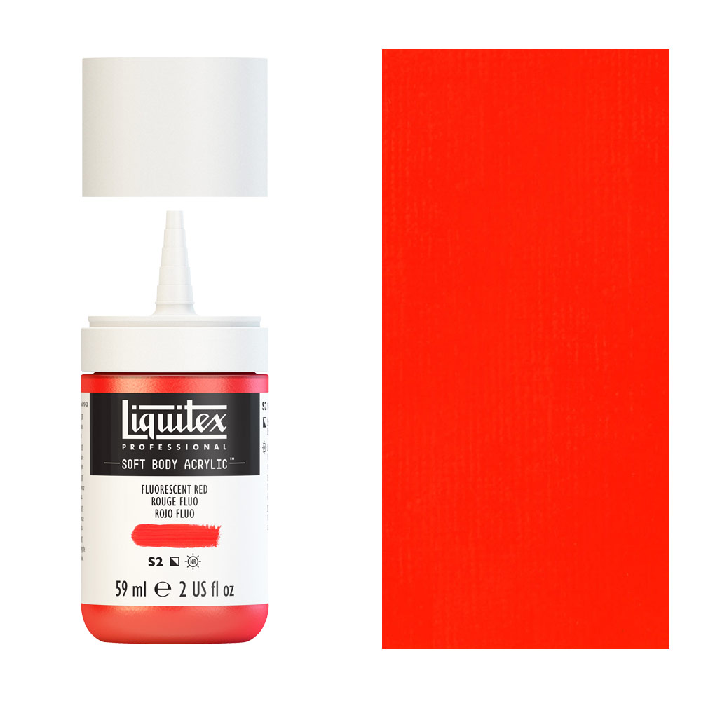 Liquitex Professional Soft Body Acrylic 2oz Fluorescent Red