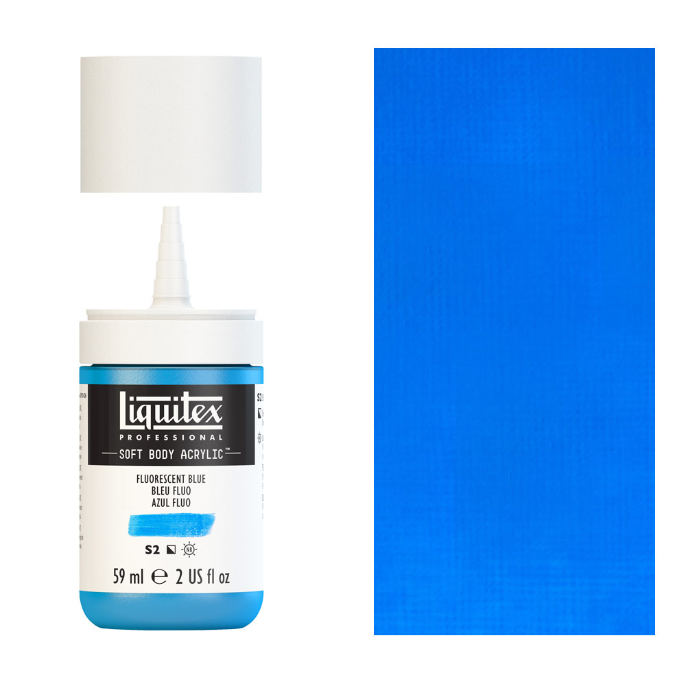 Liquitex Professional Soft Body Acrylic 2oz - Fluorescent Blue