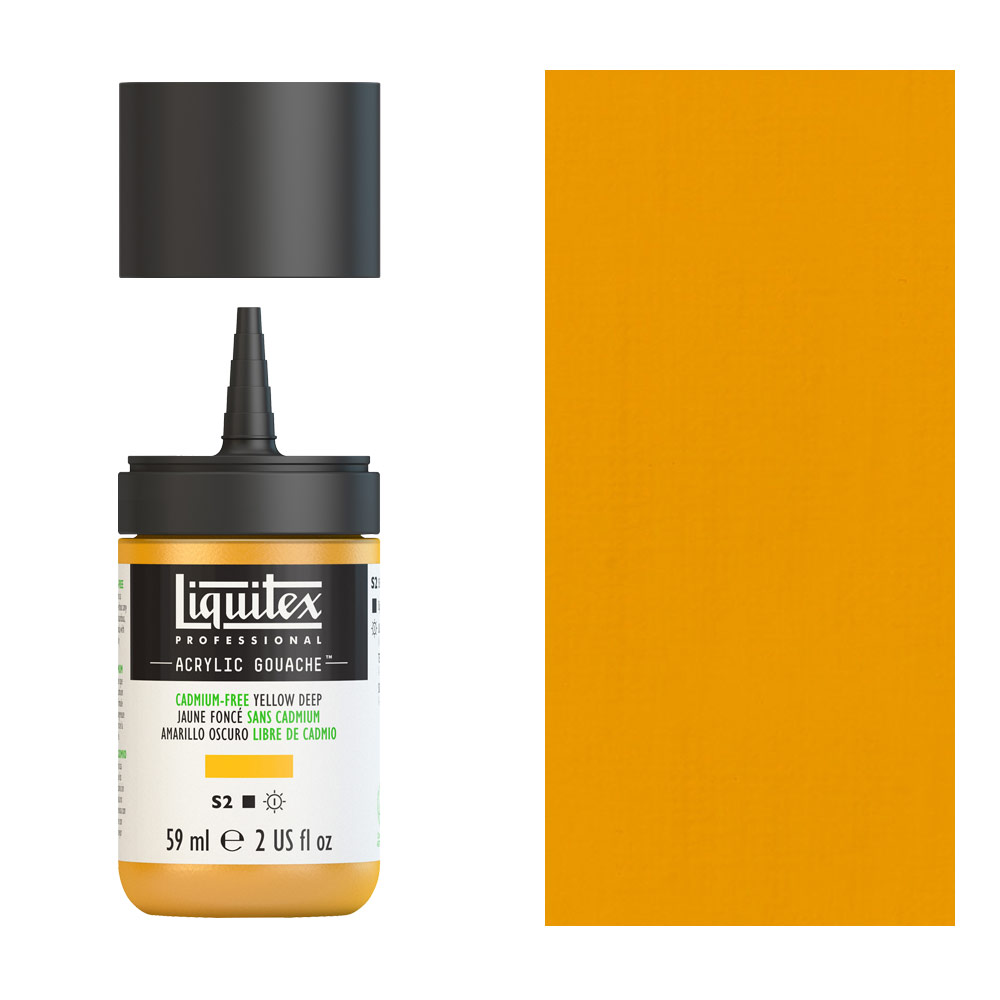 Liquitex Acrylic Gouache 2oz - Cadmium-Free Yellow Deep