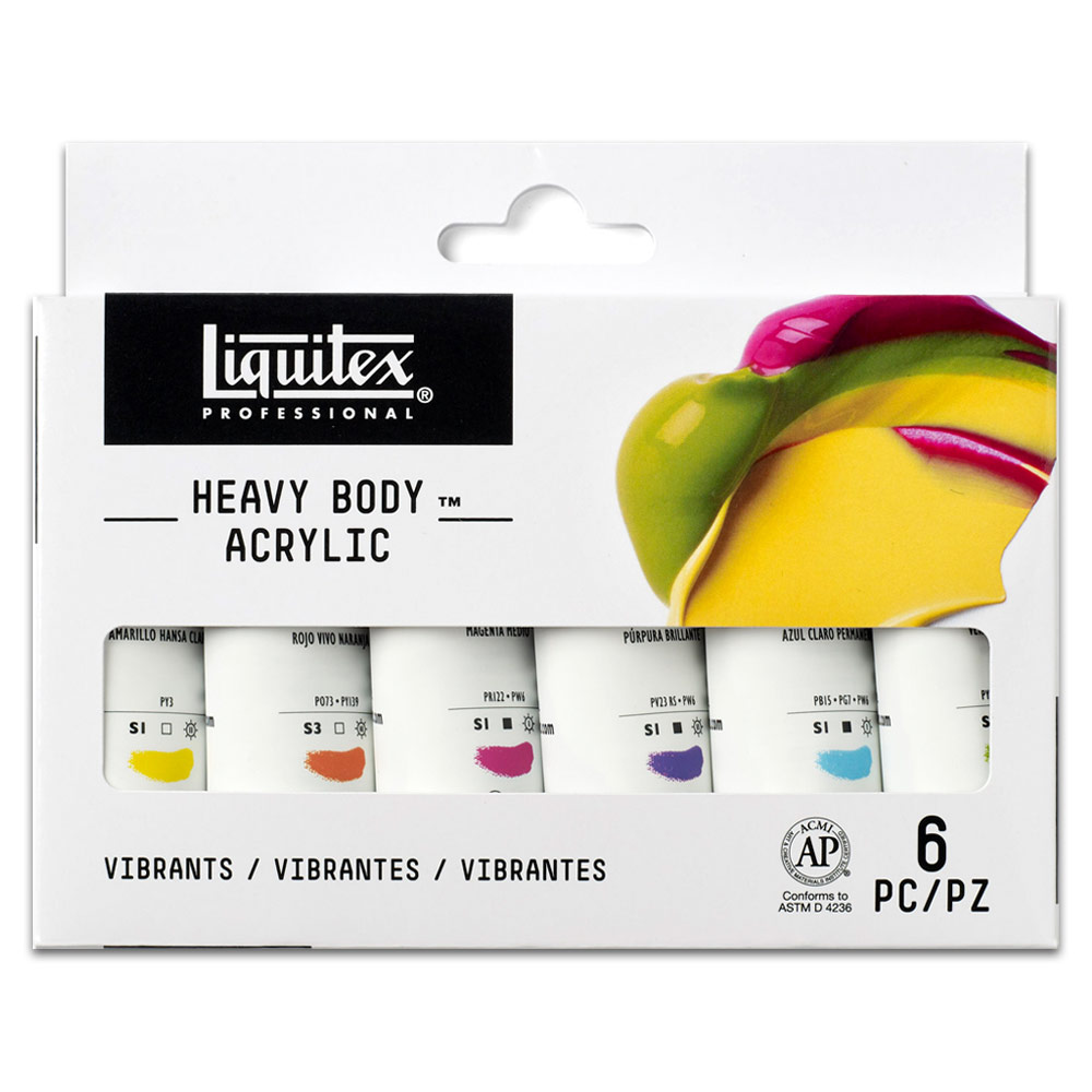 Liquitex Professional Heavy Body Acrylic Paint - Vibrant 6 Set