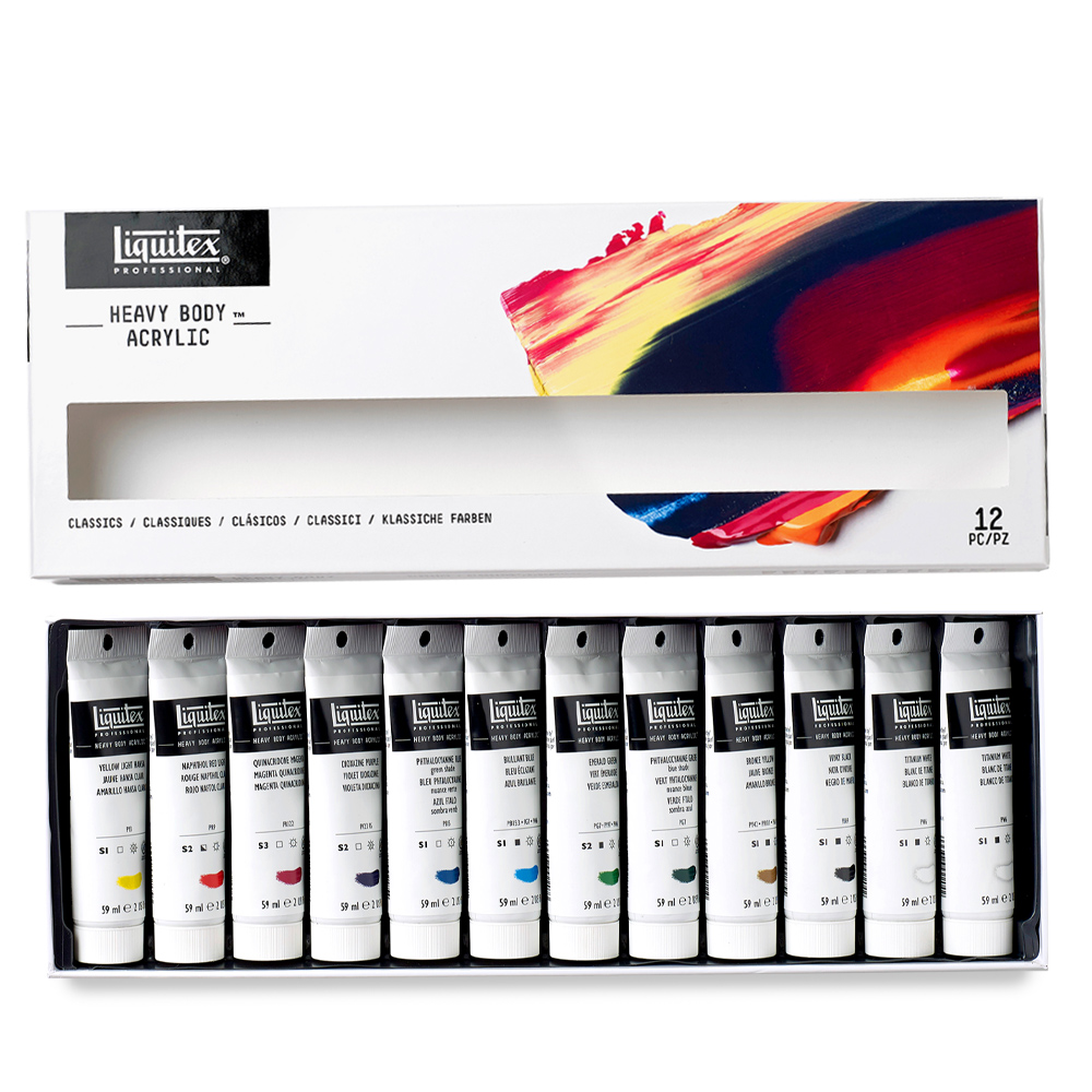 Liquitex Professional Heavy Body Acrylic Paint - Classic 12 Set