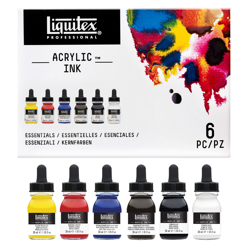 Liquitex Professional Acrylic Ink 6 x 30ml Set Essentials