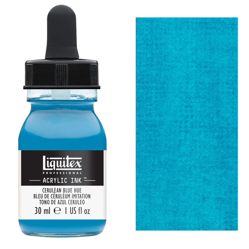 ACRYLIC INK CERULEAN BLUE HUE 30ML LIQUITEX
