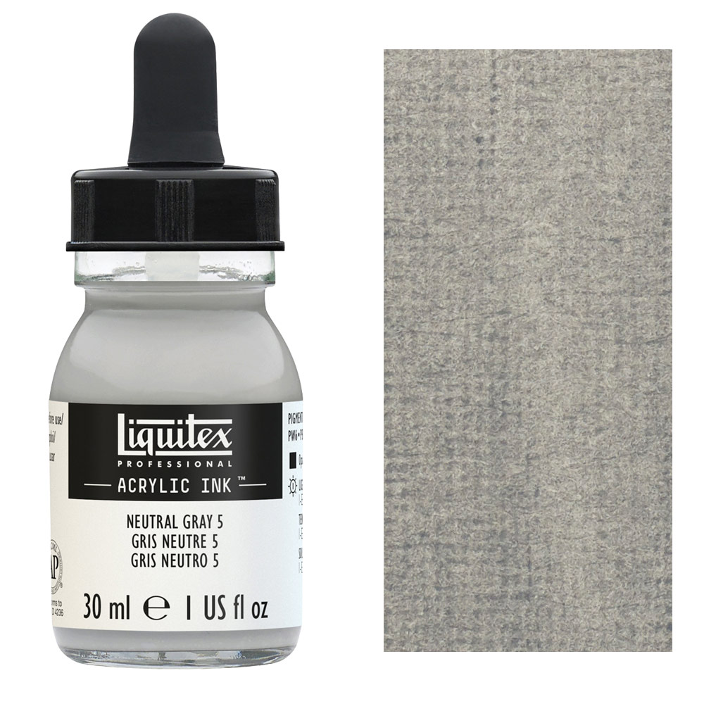 Liquitex Professional Acrylic Ink 30ml Neutral Gray Val. 5