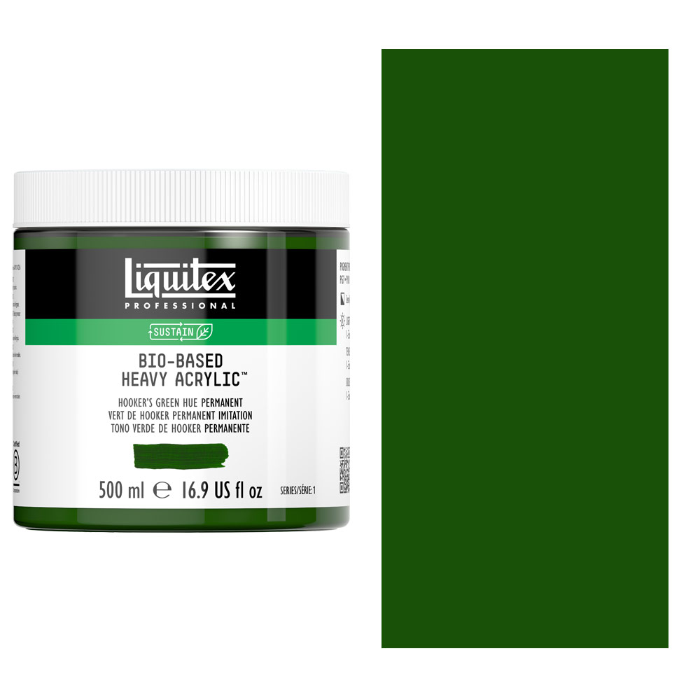 Liquitex Professional Bio-Based Heavy Acrylic 500ml Hooker's Green Hue Perm