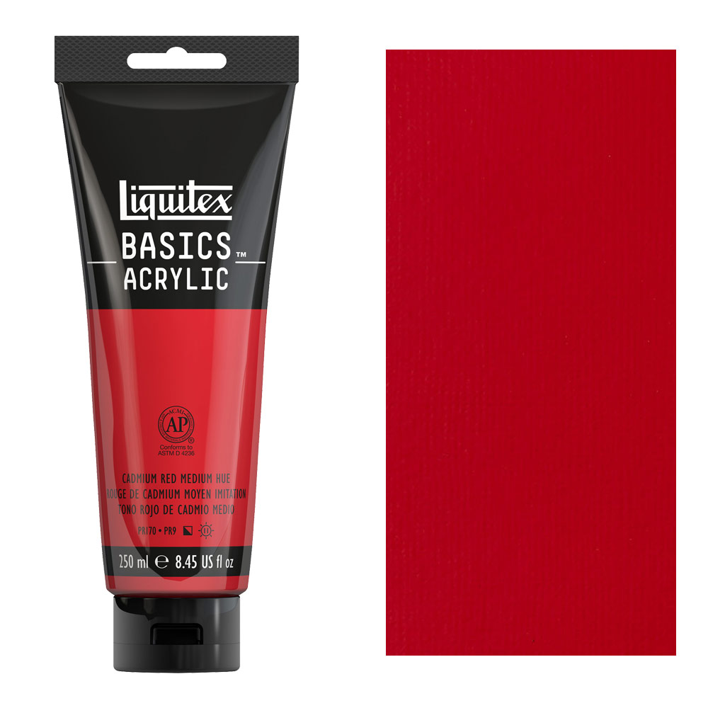 Liquitex Basics Acrylic 250ml Cadmium Red Medium Hue