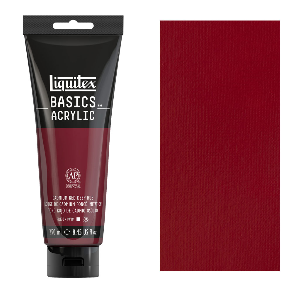 Liquitex Basics Acrylic 250ml Cadmium Red Deep Hue