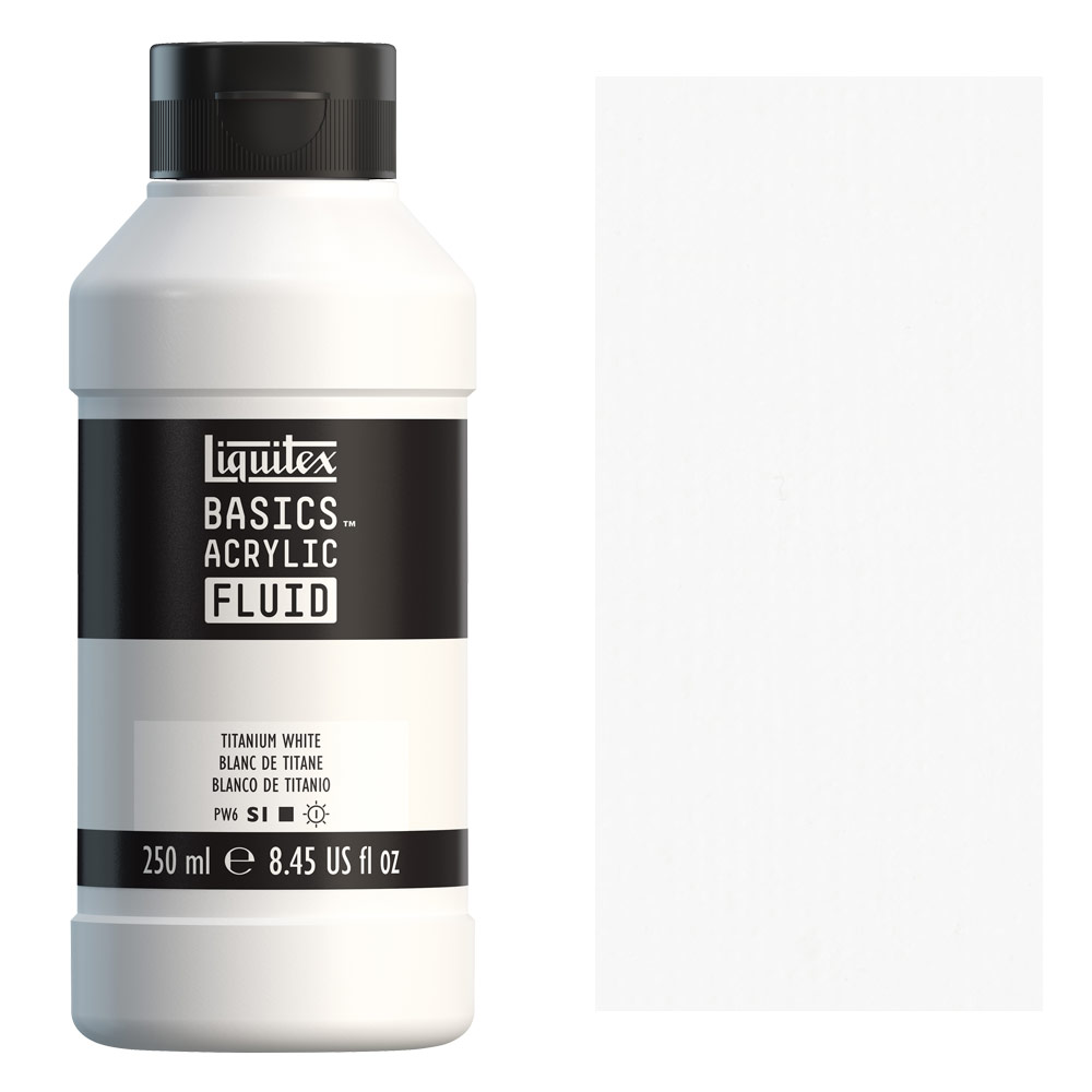 Liquitex Basics Acrylic Fluid 250ml Titanium White