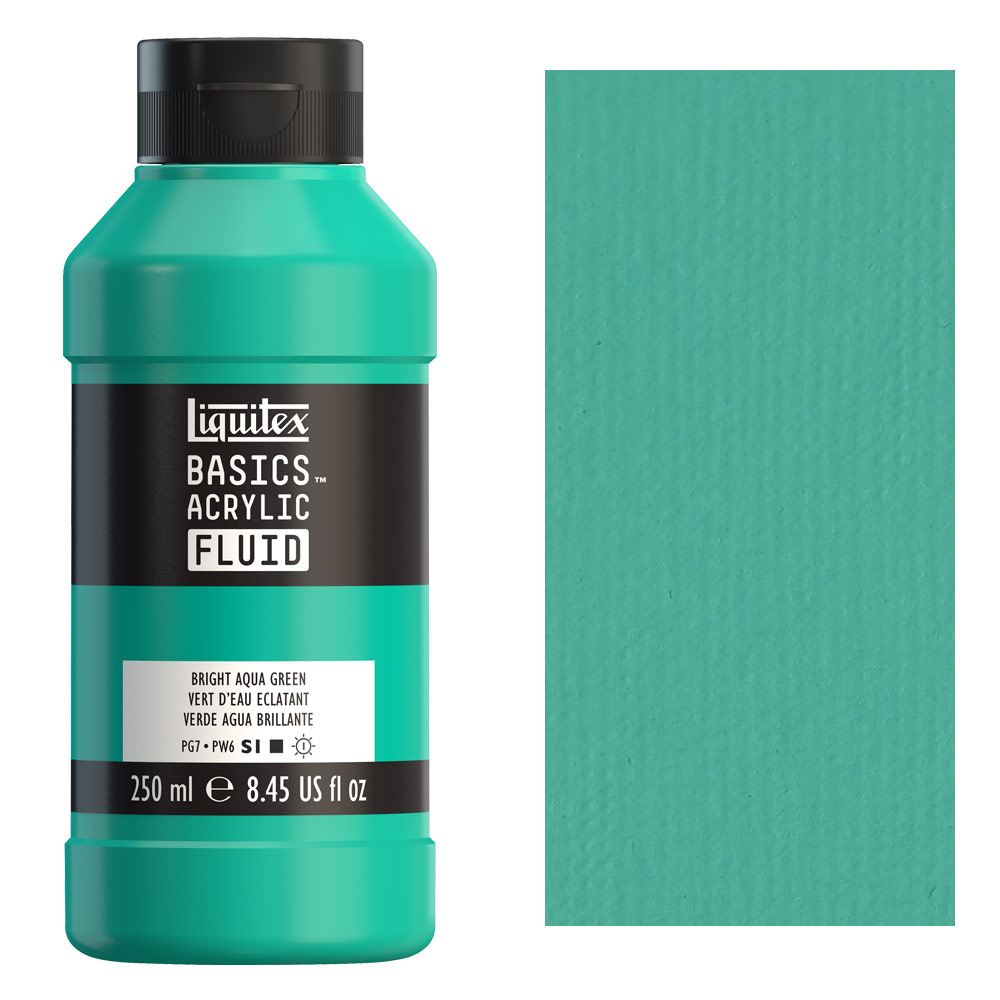 Liquitex Basics Acrylic Fluid 250ml Bright Aqua Green