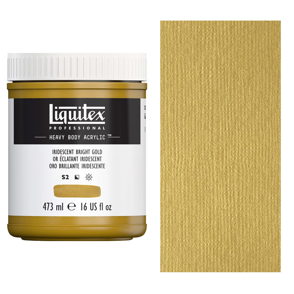Liquitex Professional Heavy Body Acrylic 16oz Iridescent Bright Gold