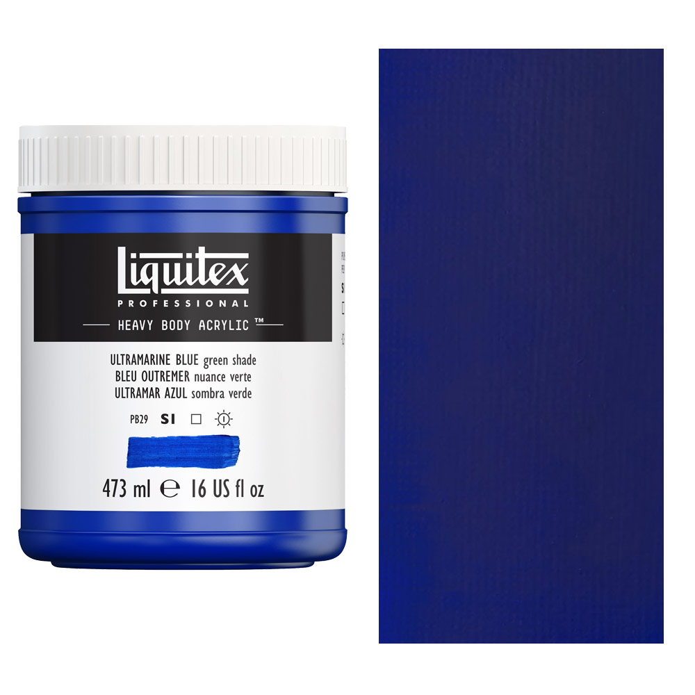Liquitex Professional Heavy Body Acrylic 16oz Ultramarine Blue Green Shade