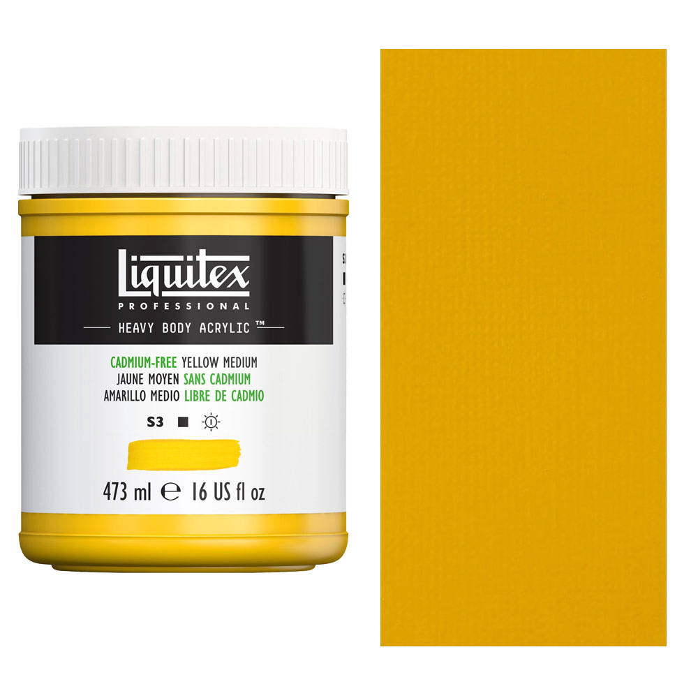 Liquitex Professional Heavy Body Acrylic 16oz Cadmium-Free Yellow Medium