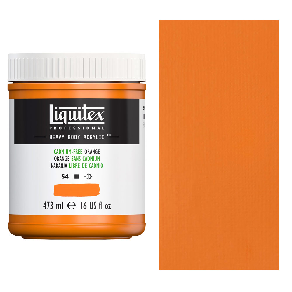 Liquitex Professional Heavy Body Acrylic 16oz Cadmium-Free Orange