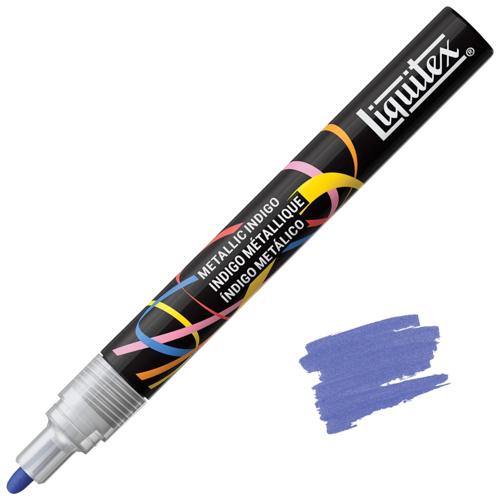 Liquitex Water-Based Acrylic Marker 2mm Metallic Indigo