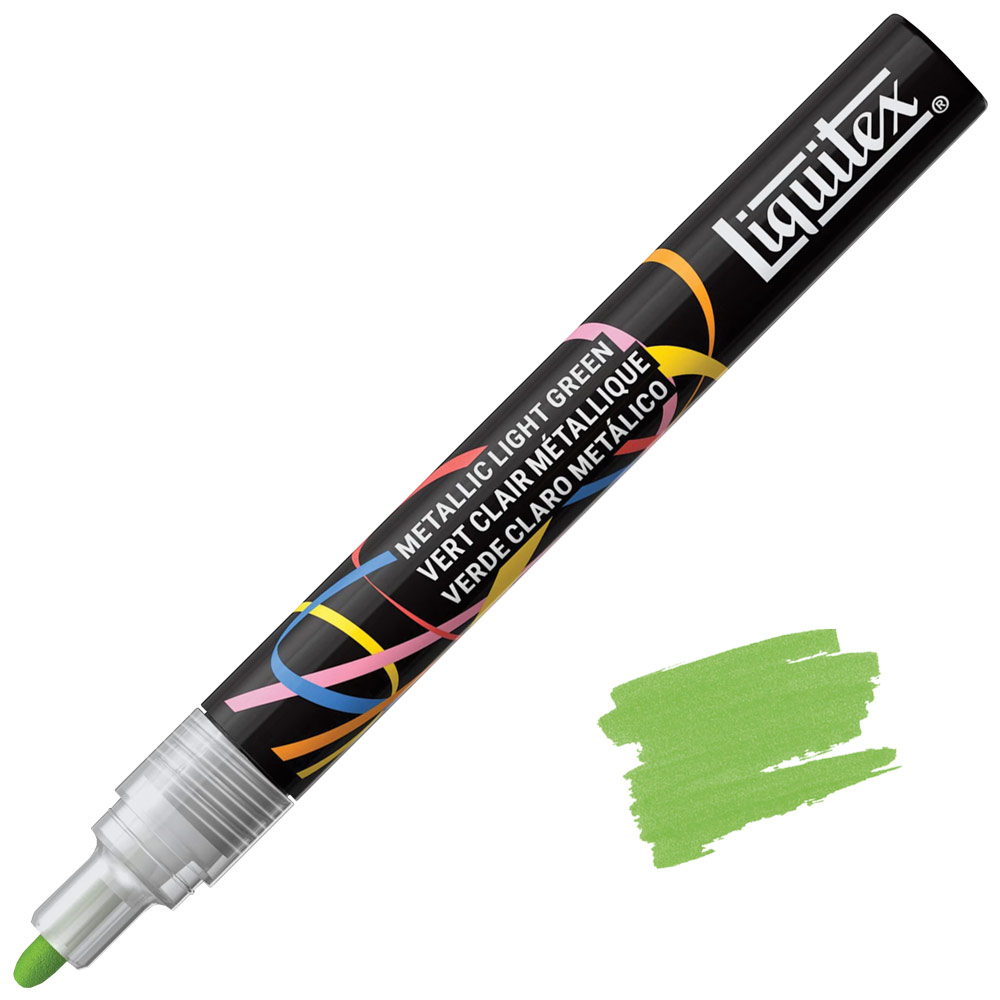 Liquitex Water-Based Acrylic Marker 2mm Metallic Light Green