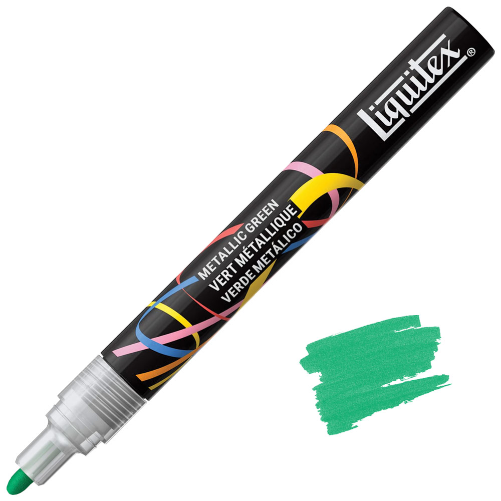 Liquitex Water-Based Acrylic Marker 2mm Metallic Green