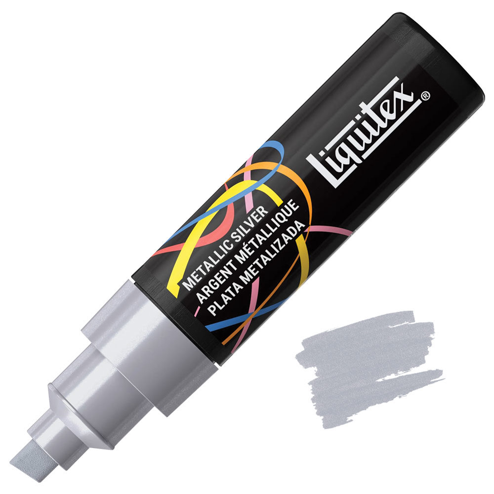 Liquitex Water-Based Acrylic Marker 8mm Metallic Silver