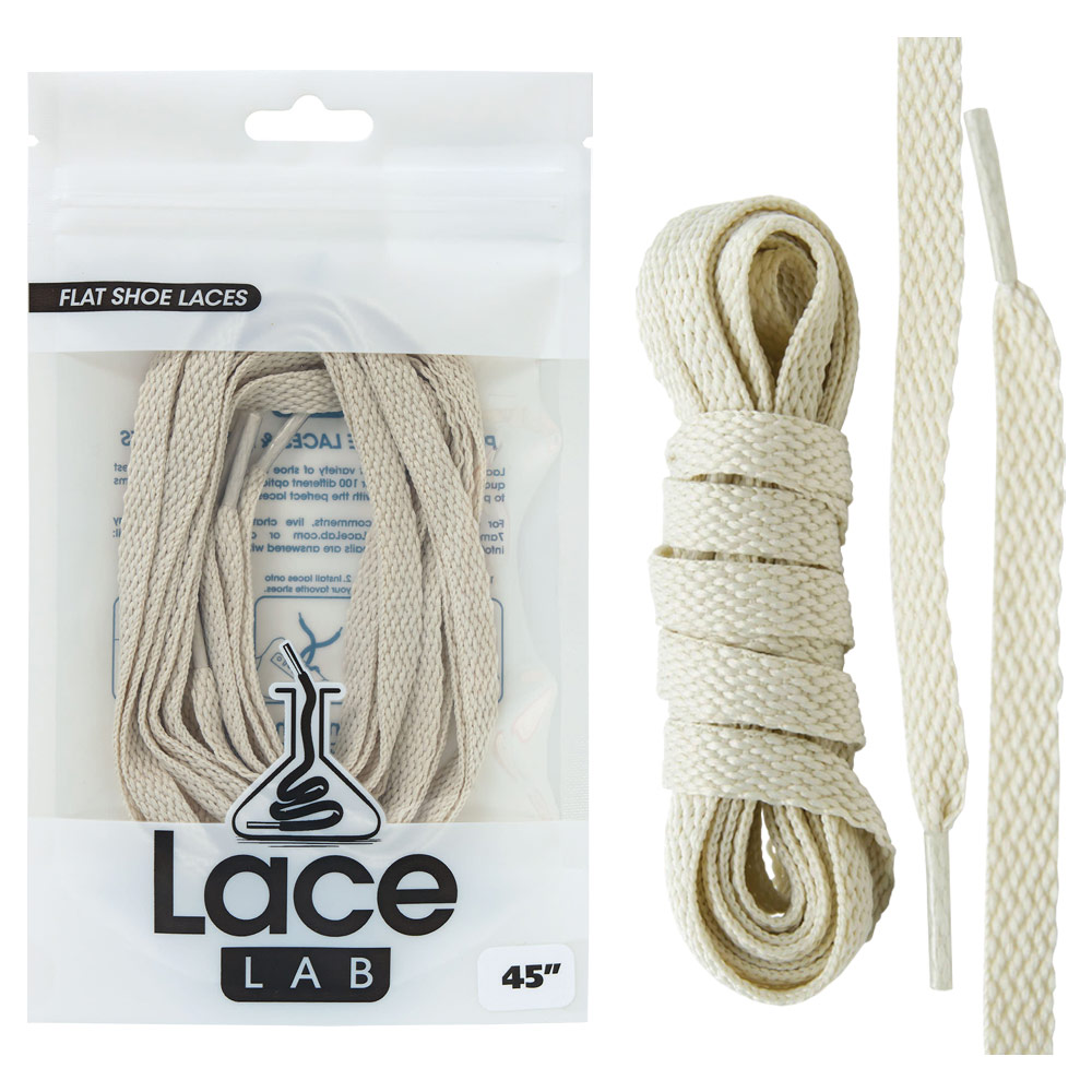 Lace Lab Flat Shoe Laces 45" Light Beige