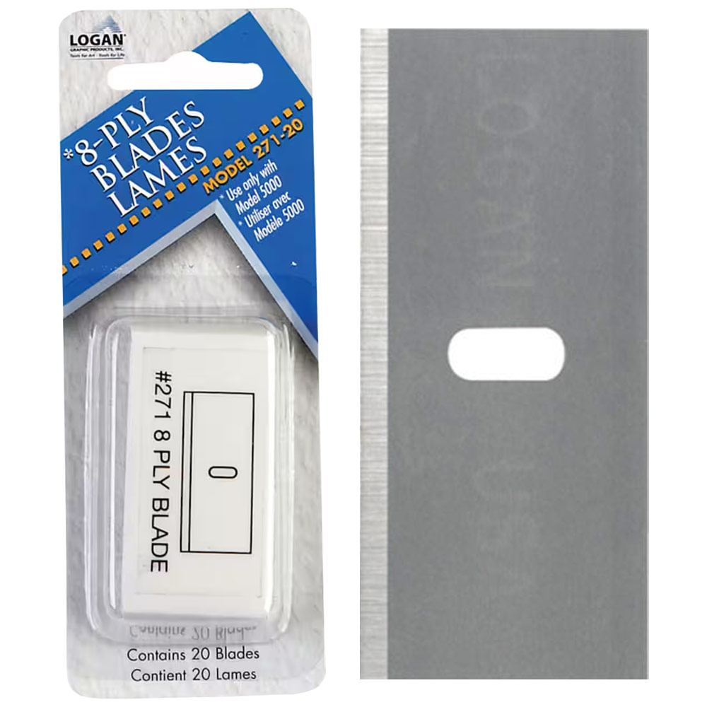 Logan #271Matt Cutter Replacement 8-Ply Blade Refill 20 Pack