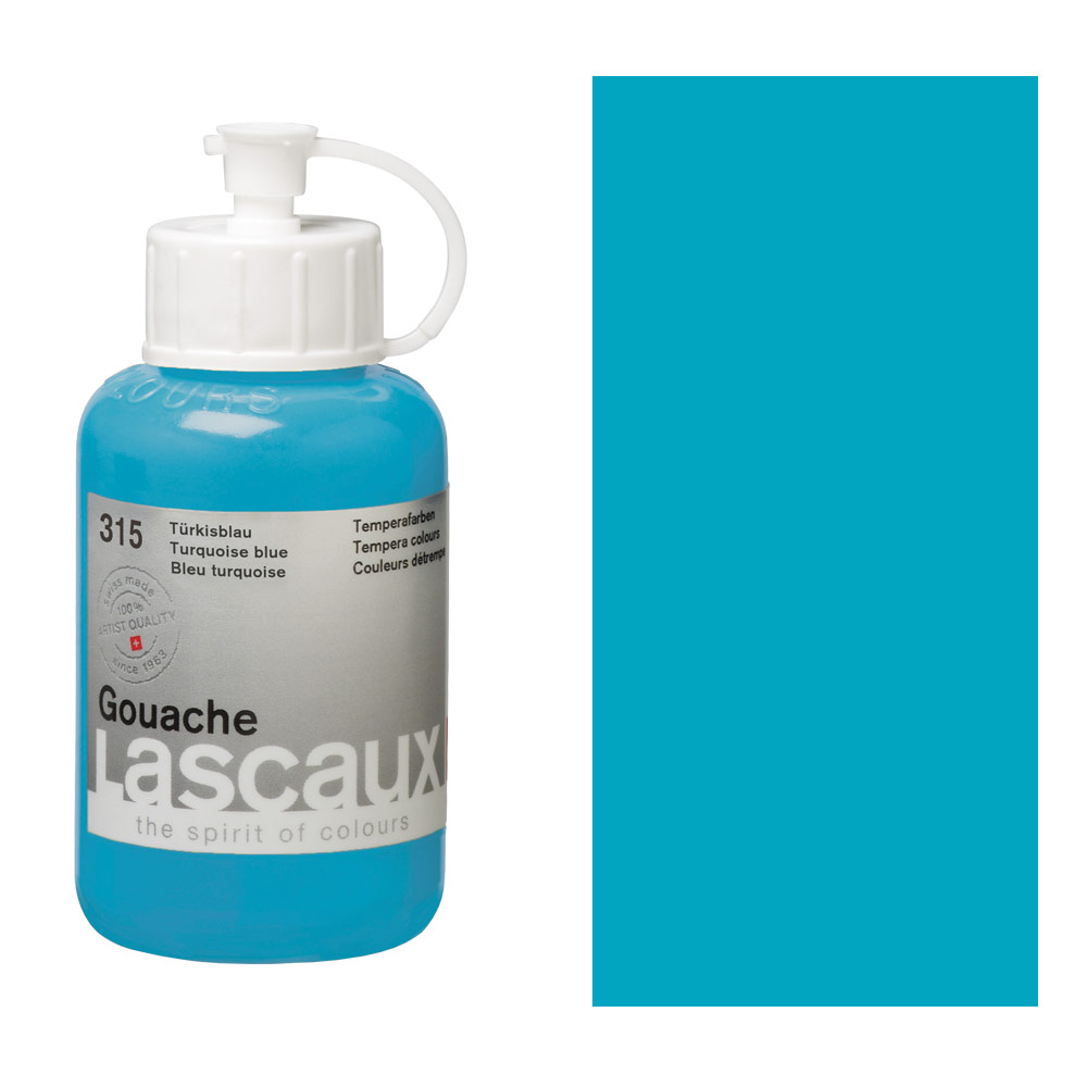 Lascaux Artist Quality Gouache 85ml Turquoise Blue