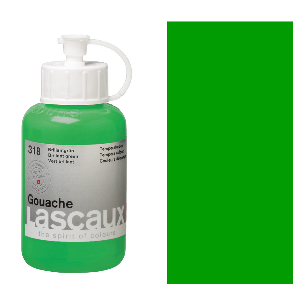 Lascaux Artist Quality Gouache 85ml Brilliant Green