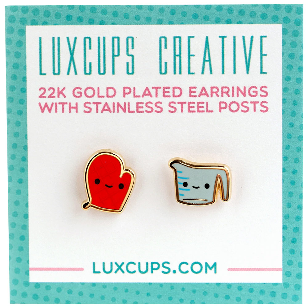 LuxCups Creative Enamel Earrings Baking Buddies