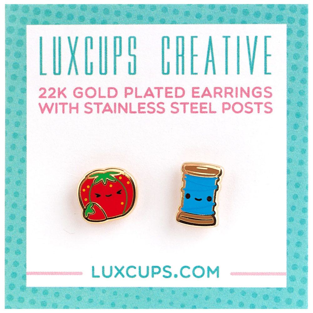 LuxCups Creative Enamel Earrings Sew What?!