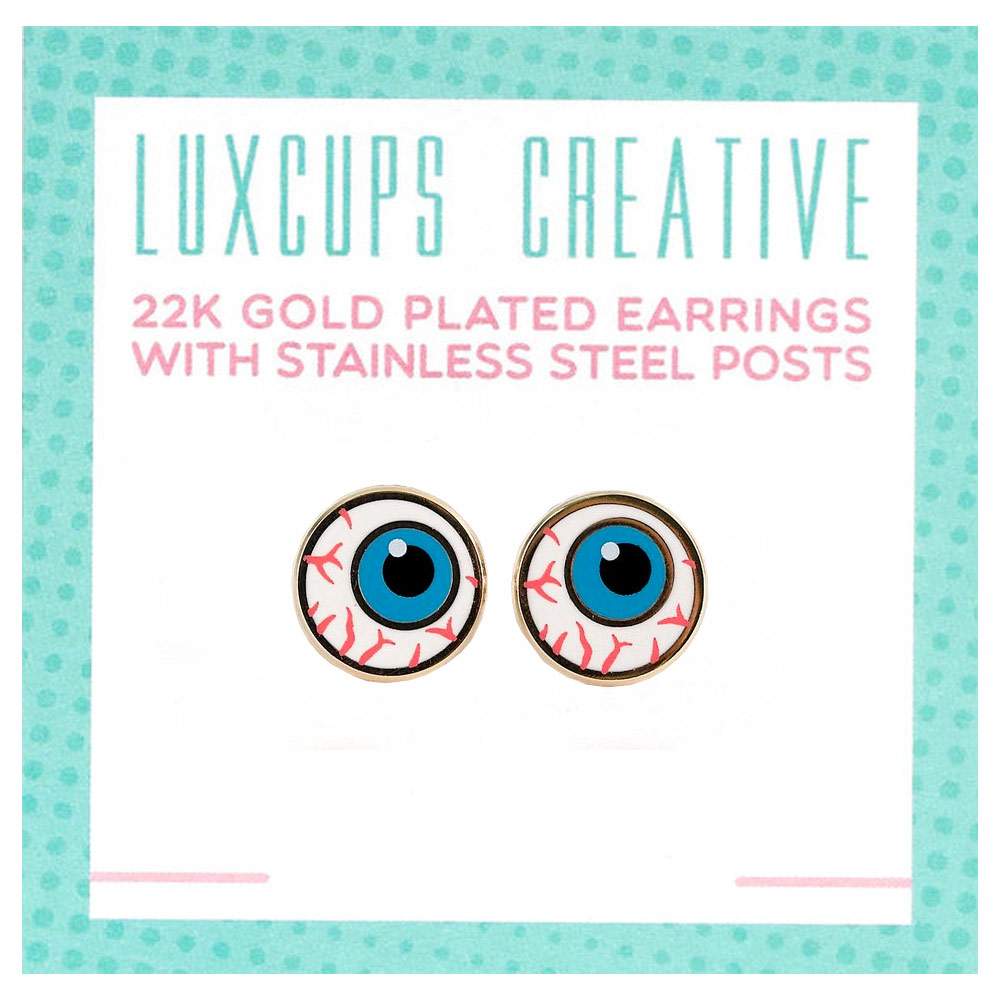 LuxCups Creative Enamel Earrings Eyeballs