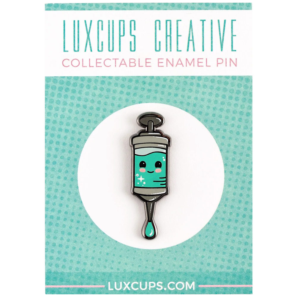 LuxCups Creative Enamel Pin Sweet Syringe