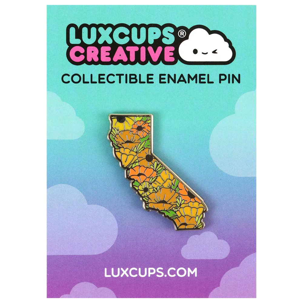 LuxCups Creative Enamel Pin California Poppy